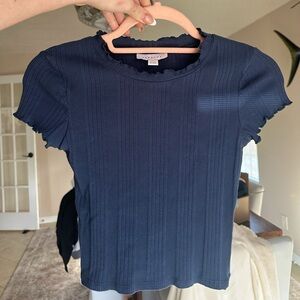 Topshop navy crop